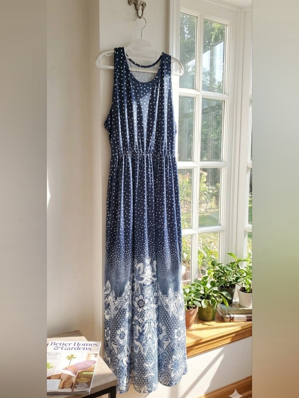 Polka Dot & Floral Maxi Dress
